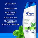 Head & Shoulders Menthol Fresh Anti-Dandruff Shampoo - 350ml+190ml