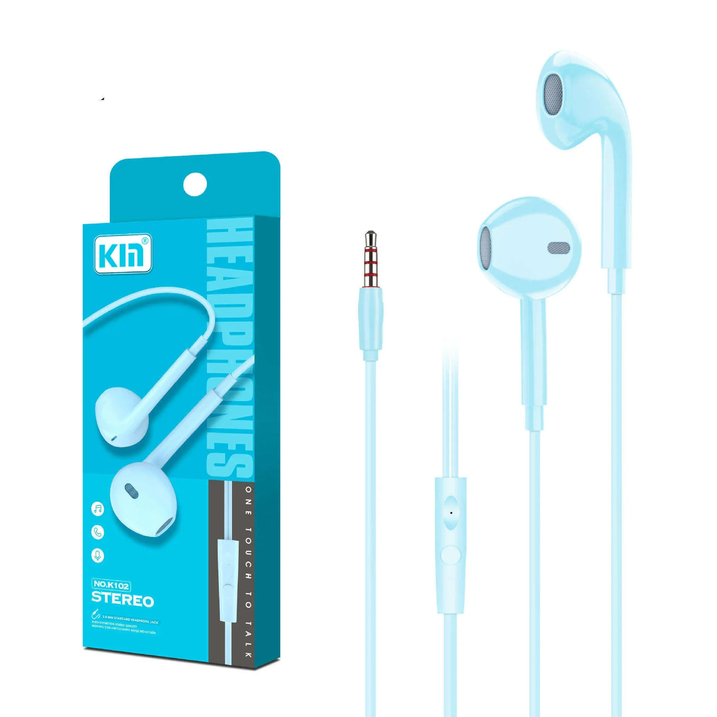 Kin Hi-Fi Stereo Wired Headphone (Assorted Color) - K102