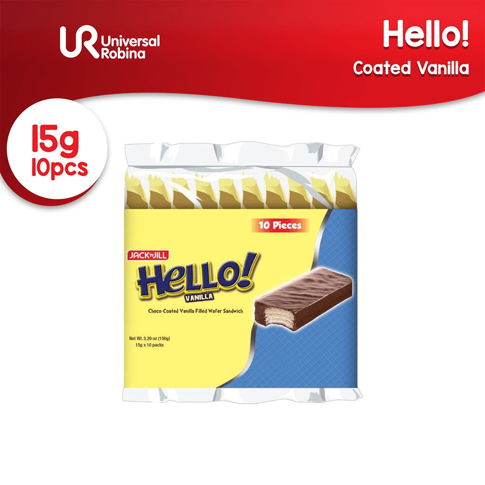 Jack 'n Jill Hello Coated Vanilla 10X15g