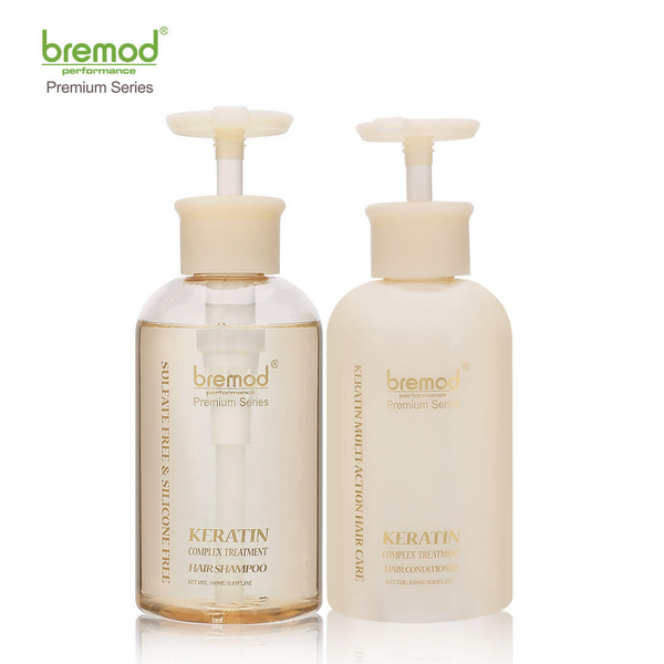 Bremod Premium Series Keratin Shampoo & Conditioner - 350ml+350ml