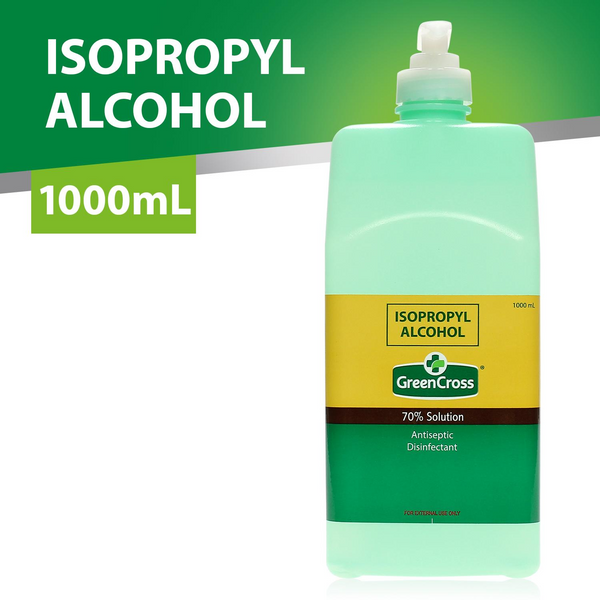 Green Cross Isopropyl Alcohol Solution Antiseptic Disinfectant - 1000ml (Pump)