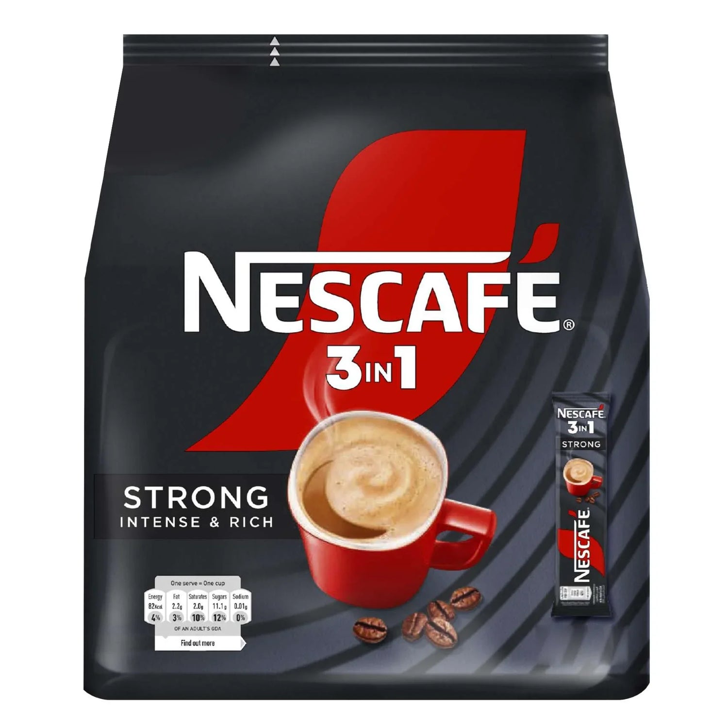 Strong Intense Nescafe 3 In 1 Strong Intense & Rich Instant Coffee Mix - 35x20g ...