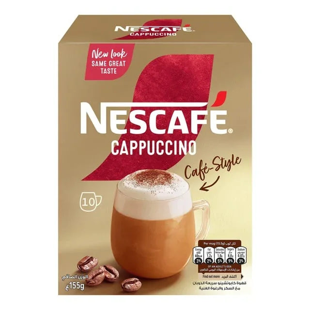 Nescafe Cappuccino Coffee Mix With Rich Foam - 10 x 15.5g