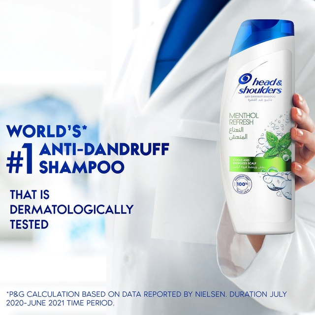 Head & Shoulders Menthol Fresh Anti-Dandruff Shampoo - 350ml+190ml