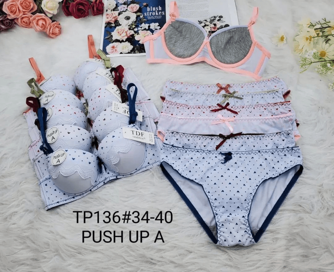 TDF Push Up A Bra and Panty Set - TP136