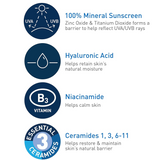 CeraVe Hydrating Mineral Sunscreen SPF 50 Face Lotion - 75ml