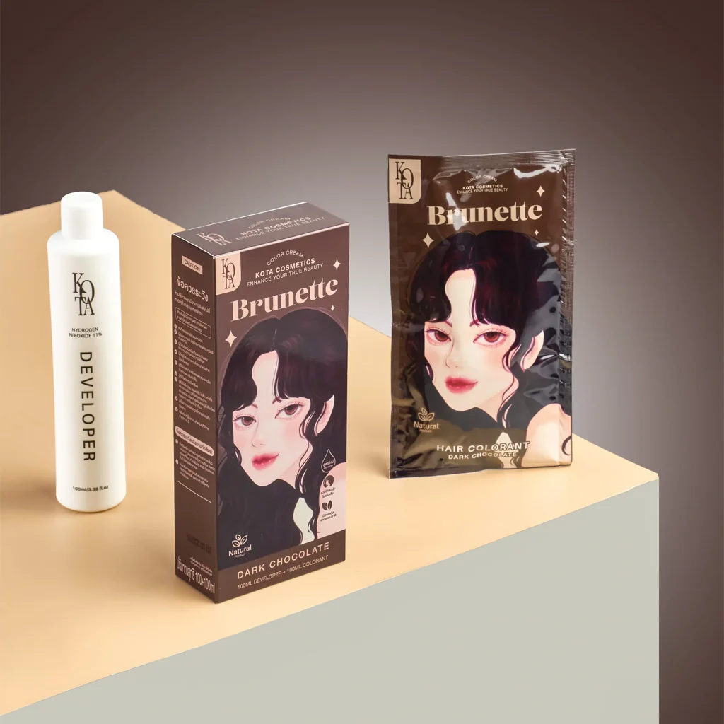 Kota Cosmetics Brunette Thailand Hair Color Dark Chocolate - 100ml + 100ml