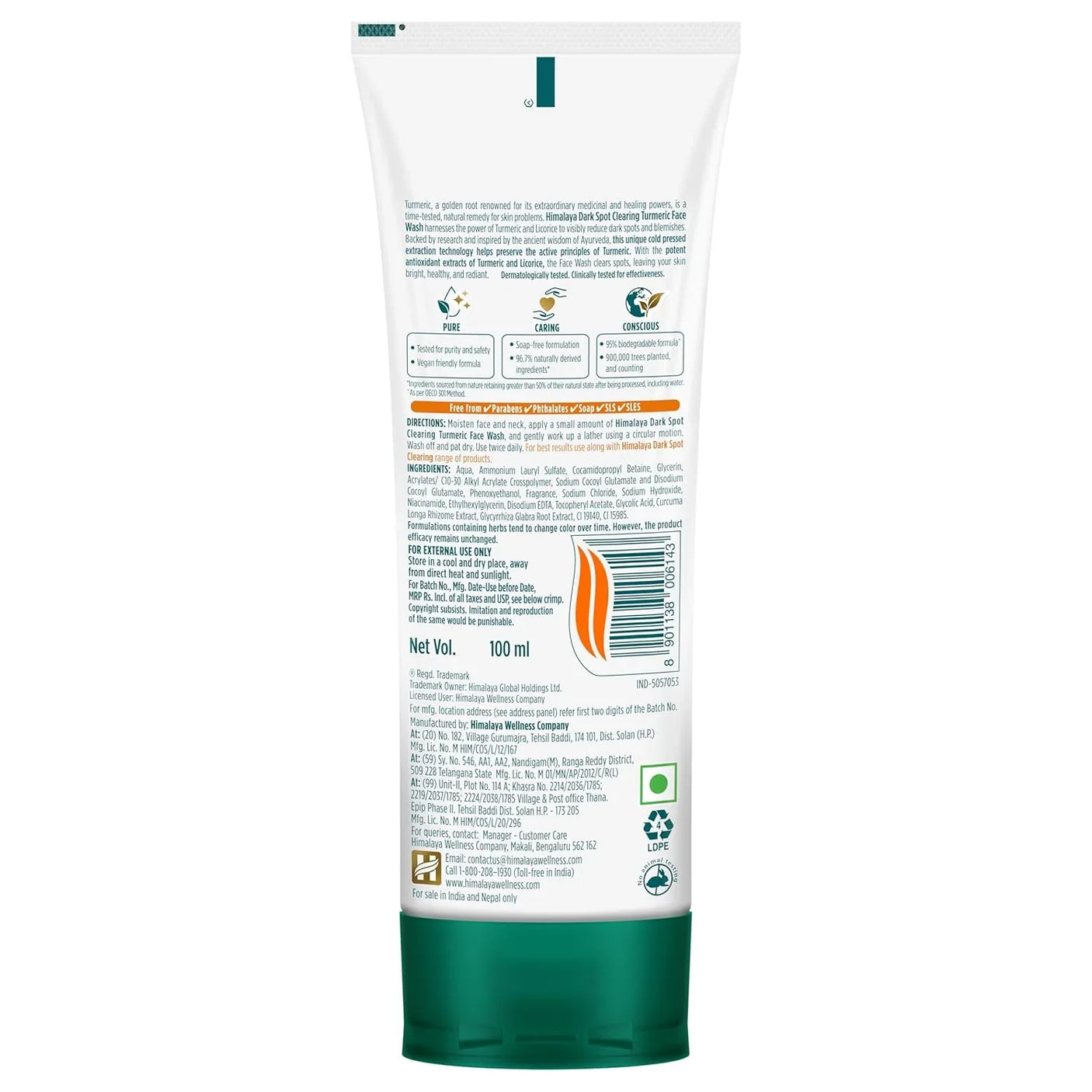 Himalaya Dark Spot Clearing Turmeric Face Wash - 100ml