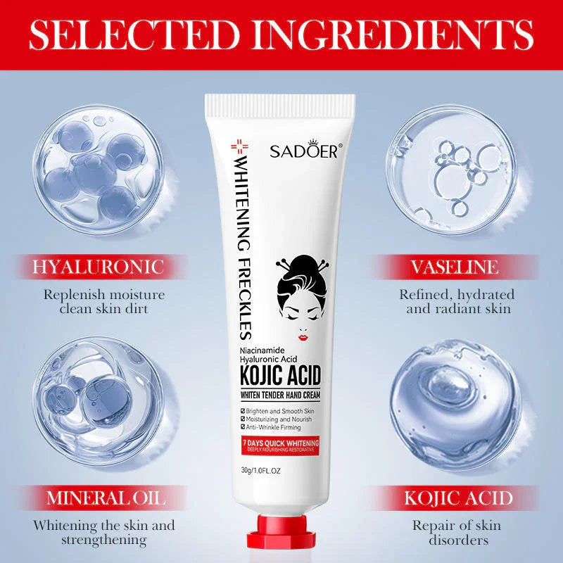 Sadoer Kojic Acid Niacinamide Brightening Hand Cream - 30g