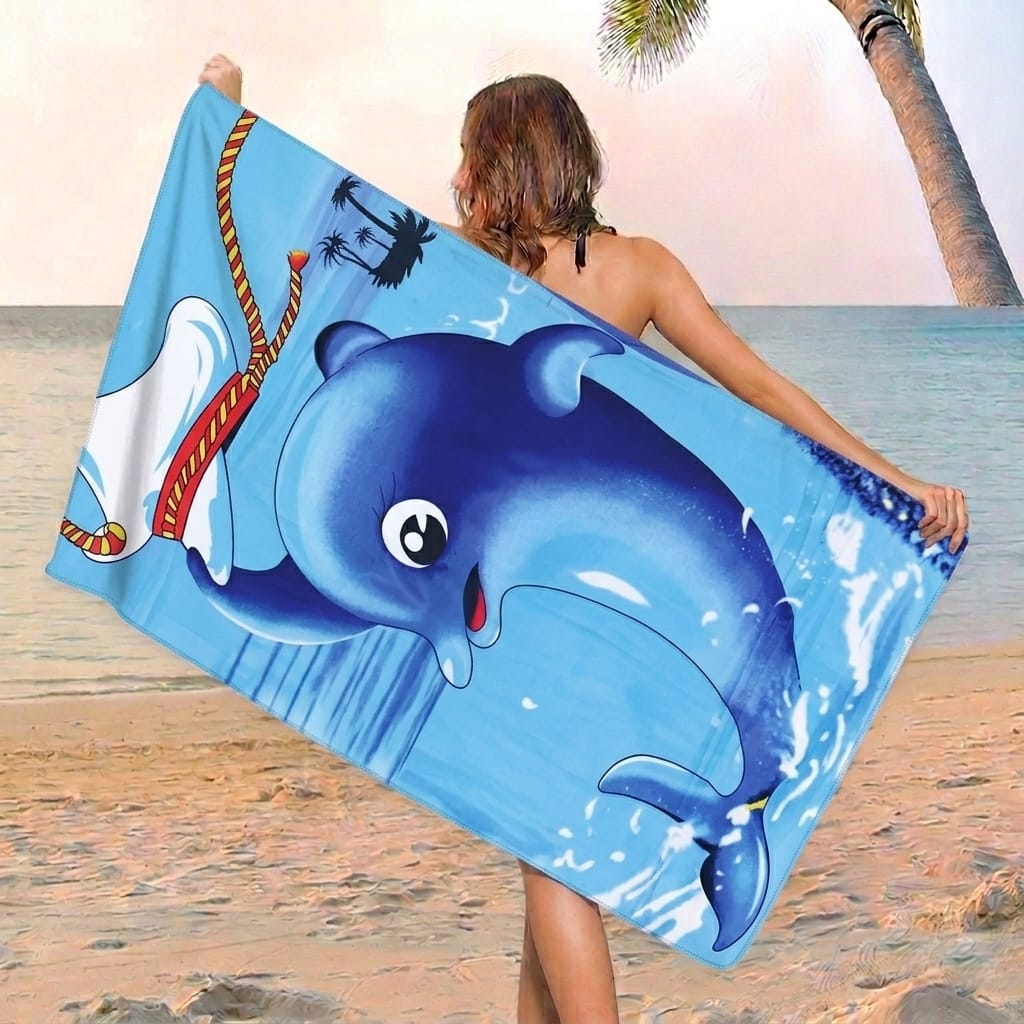 Ultra Soft Lightweight Beach Towel A-6077 (30" × 60")