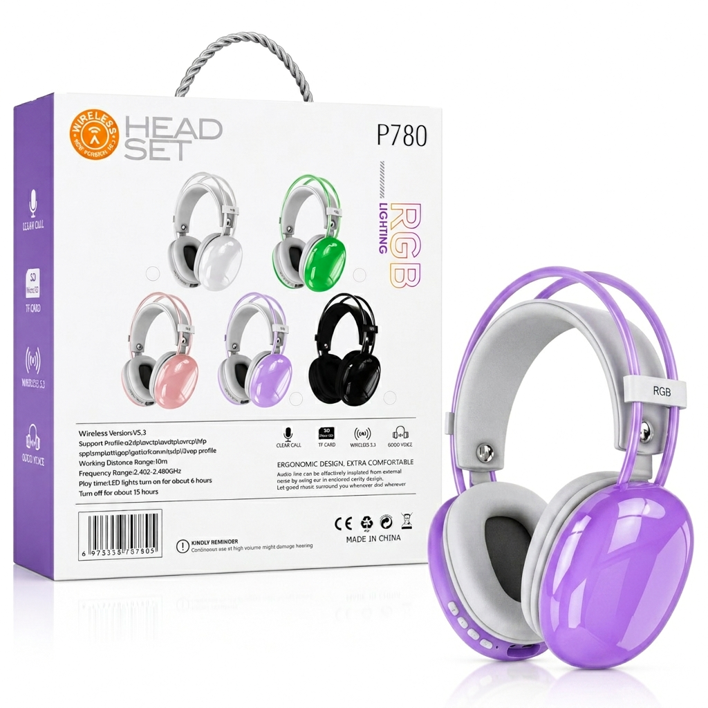 Cool RGB Lighting Extra Comfortable Headset - P780