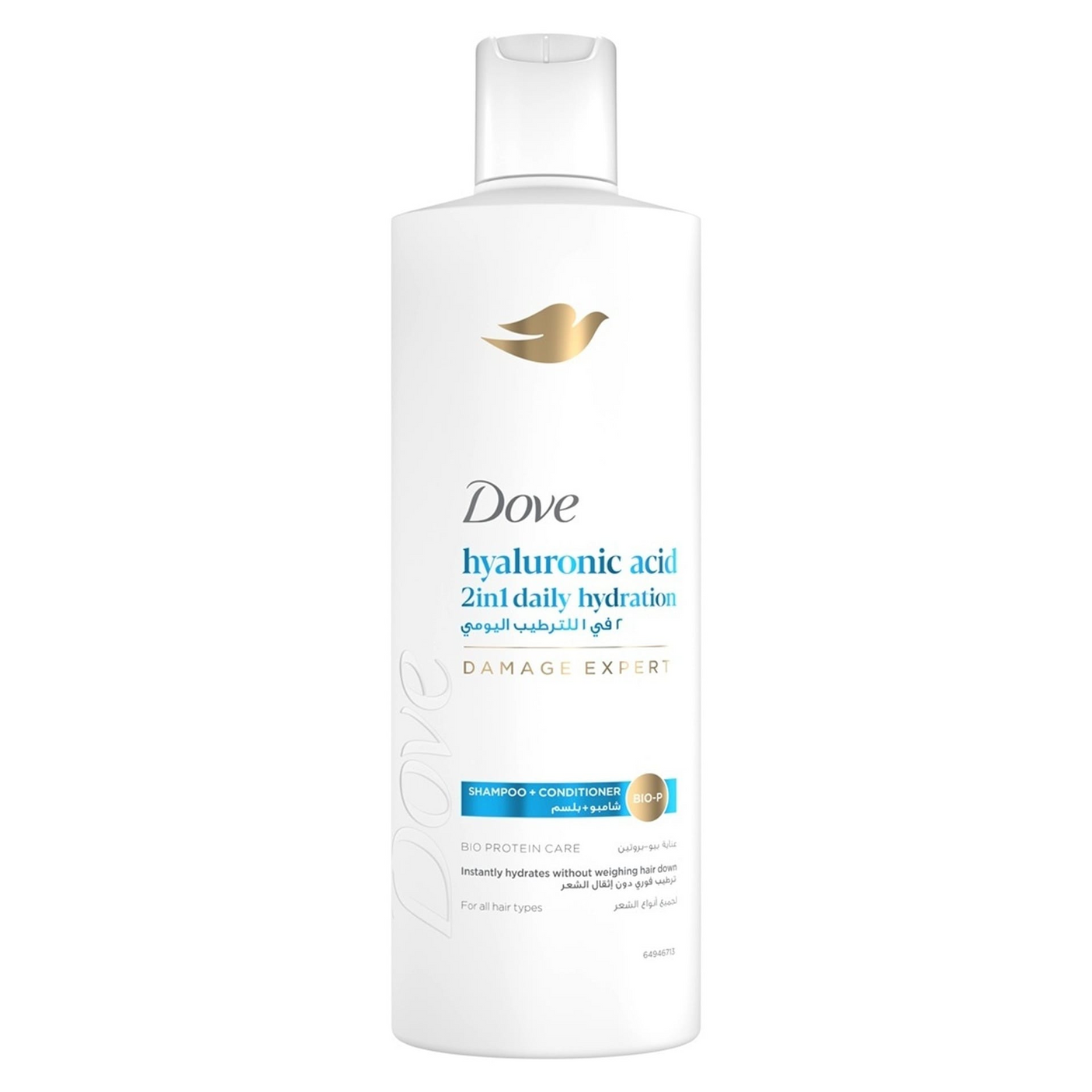 Dove Hyalurnic Acid 2 In 1 Shampoo + Conditioner - 400ml