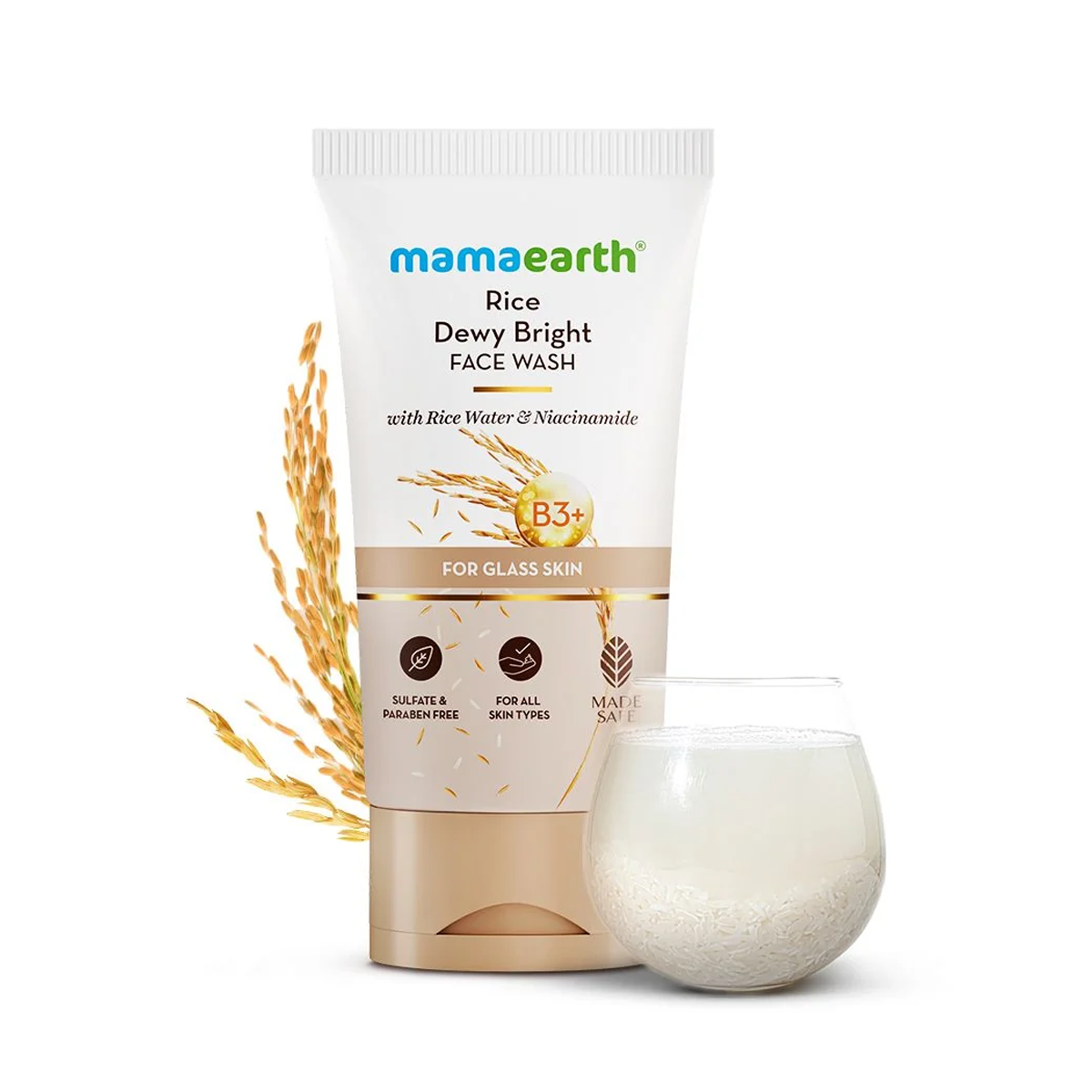 Mamaearth Rice Dewy Bright Face Wash - 100ml