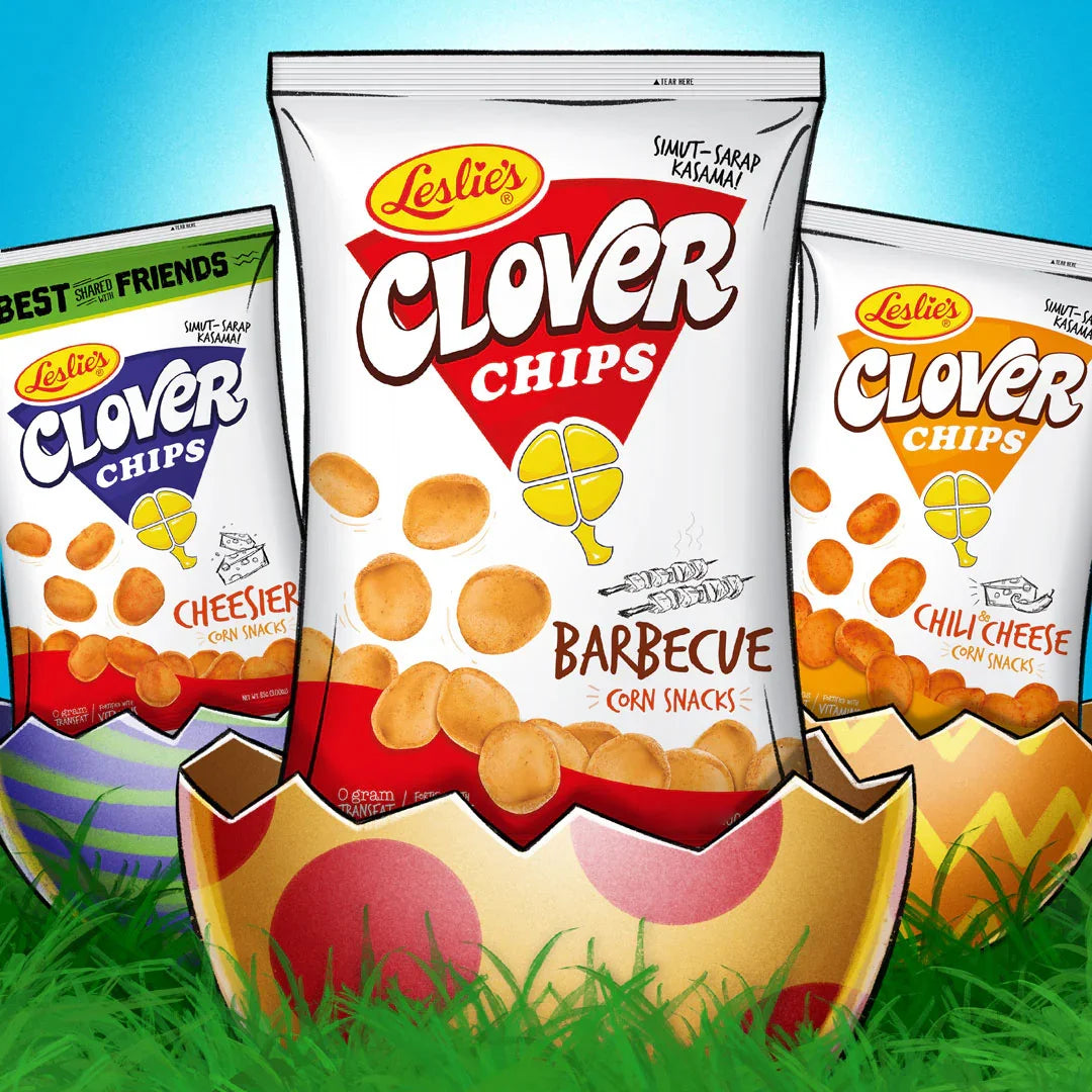 Leslie's Clover Chips Barbeque Flavour Corn Snack - 145g
