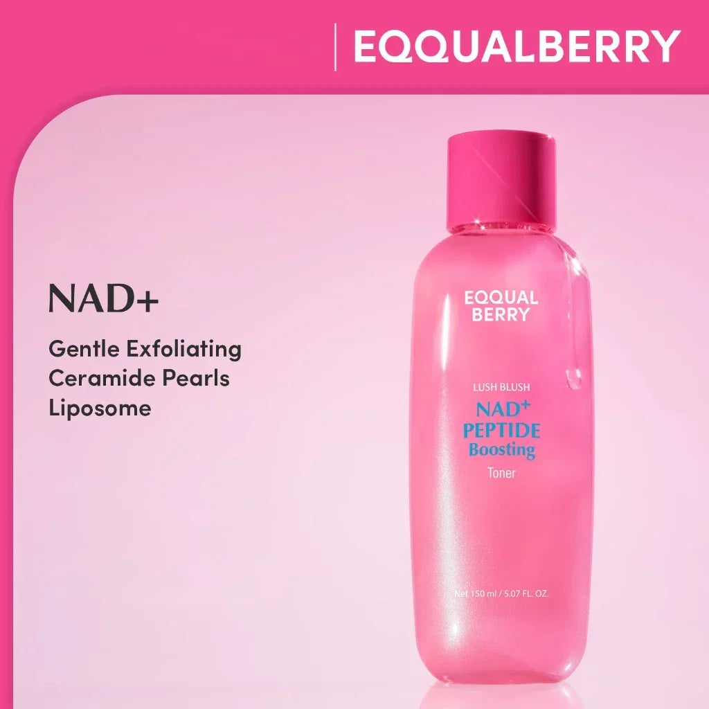 Eqqualberry Lush Blush NAD+ Peptide Boosting Toner - 150ml
