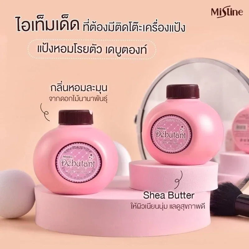 Mistine Debutant Perfumed Talc With Shea Butter - 100g