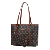 Women's Vintage Pattern Large Tote Bag With Small Purse - 9022#