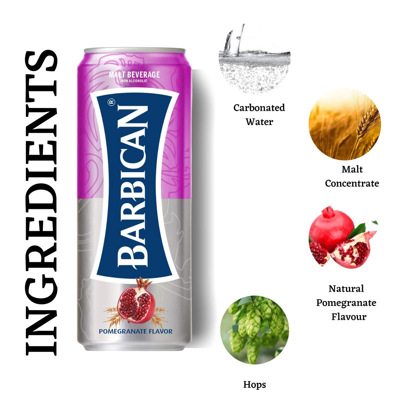 Barbican Malt Beverage Pomegranate Flavour Can - 330ml