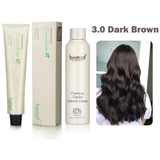 Bremod 3.0 Dark Brown Hair Color + Oxidant Cream - 100ml+100ml