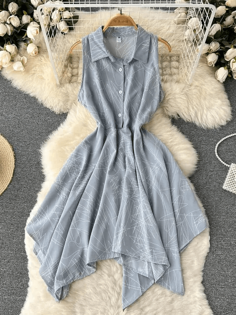 Women Korean Fashion Sleeveless Dress - DOU12