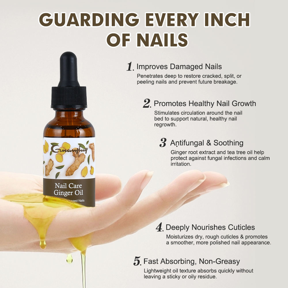 Guanjing Nail Care Ginger Oil Improve Damaged Nails - 30ml