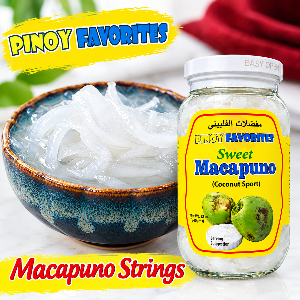 Pinoy Favorites Sweet Macapuno (Coconut Sport) - 340g
