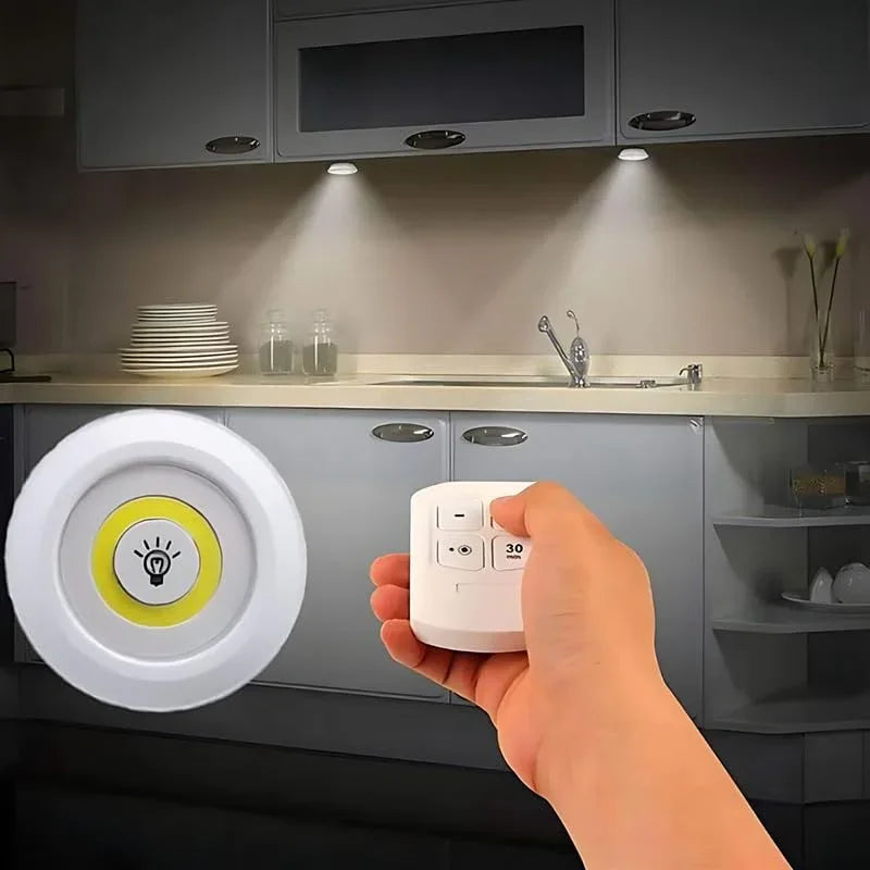 مصباح LED مثبت على الحائط مع جهاز تحكم عن بعد (مجموعة من 3 قطع)