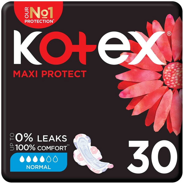 Kotex Maxi Protect Pads Normal With Wings - 30 Pads