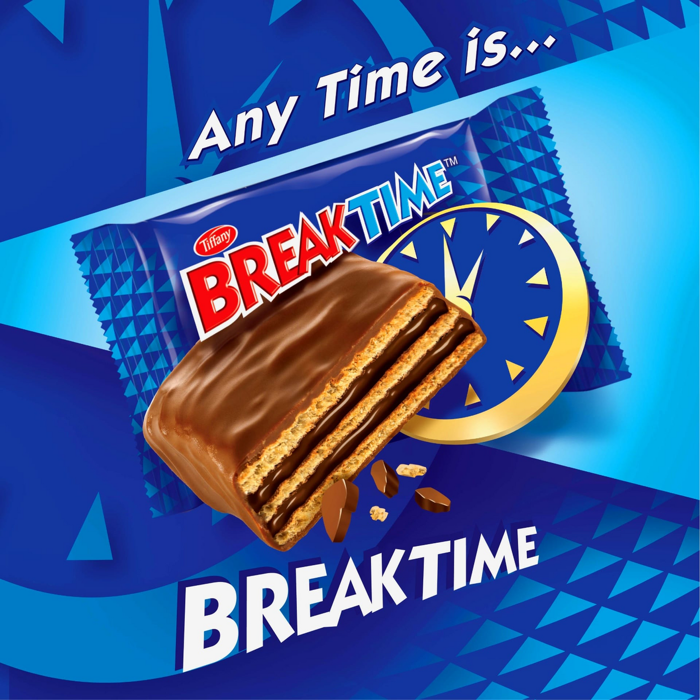 Tiffany Breaktime Wafer Sandwich Coated with Chocolate - 10Pcs (130g)