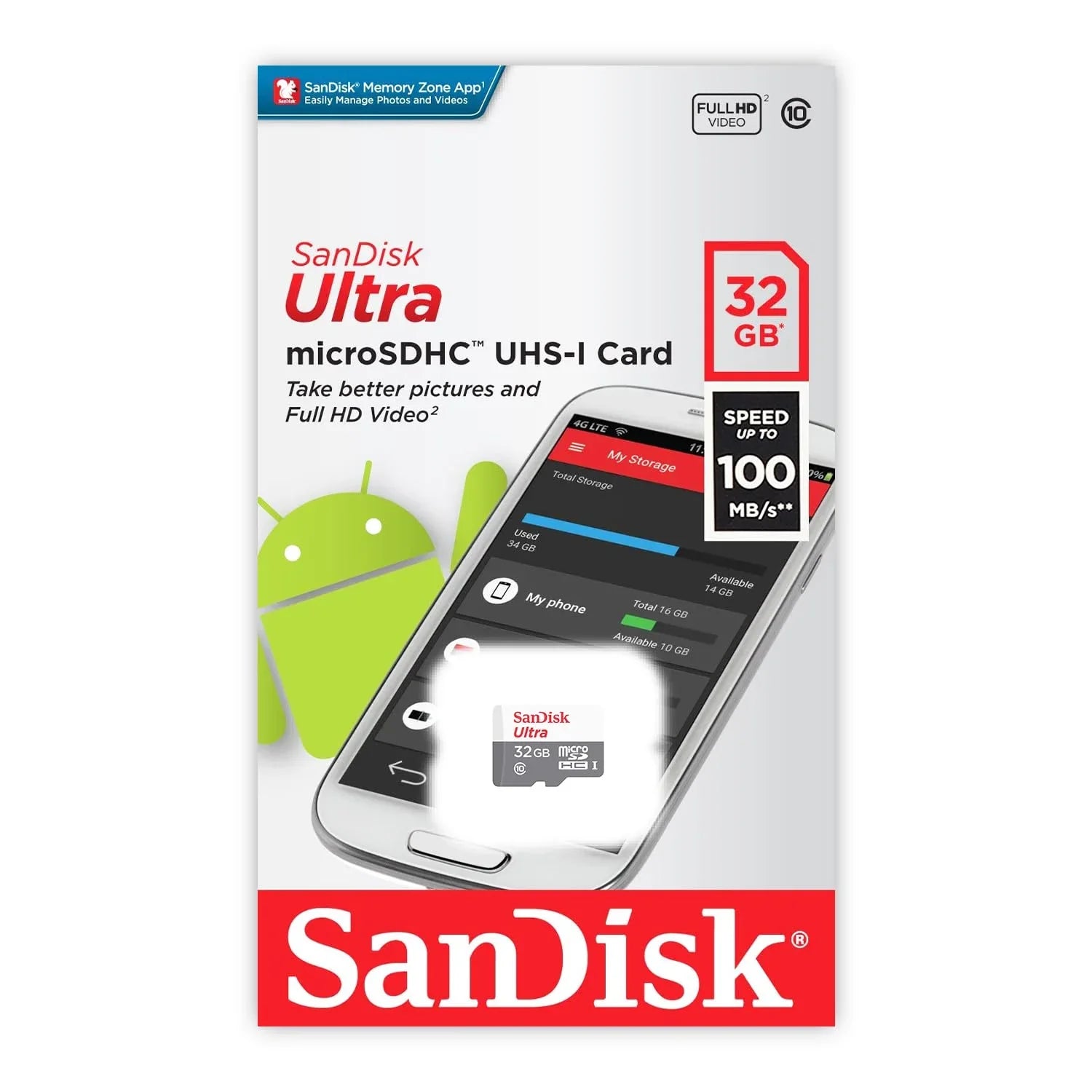 SanDisk Ultra MicroSDHC Memory Card - 32GB