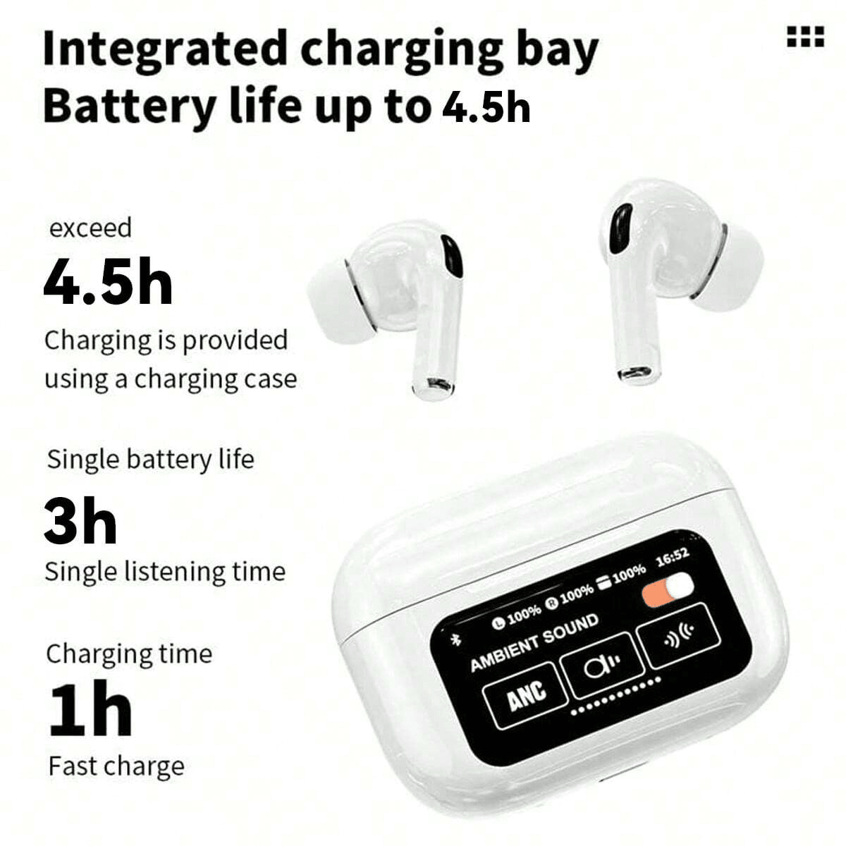 Noise Reduction ANC & ENC Touch Control Wireless Earbuds