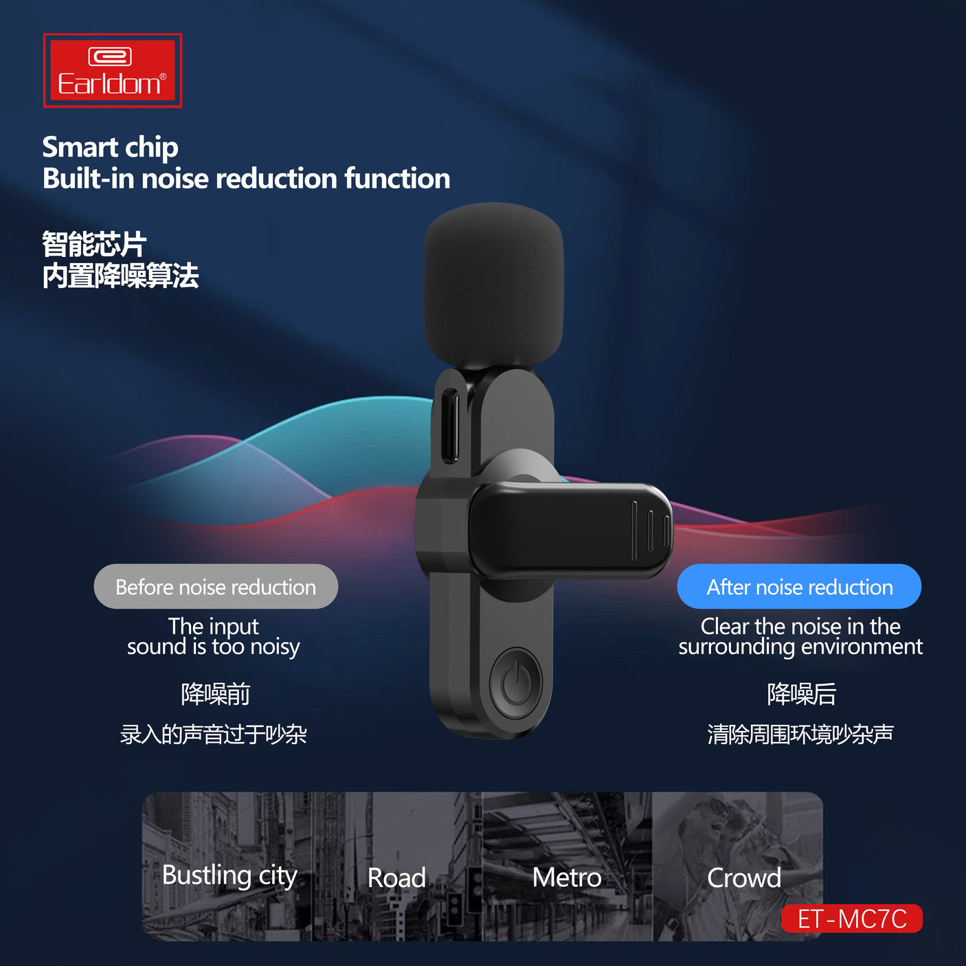 Earldom Wireless Microphone For Multipurpose - MC7C