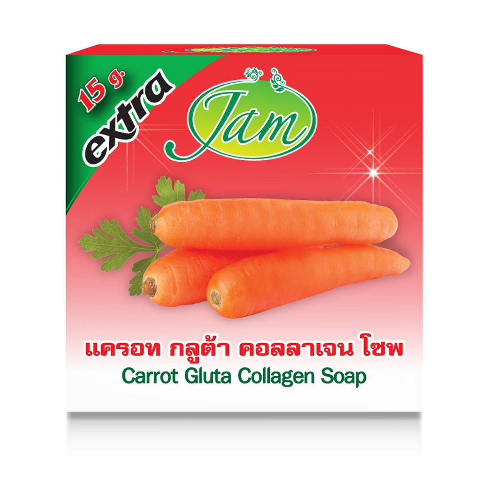 Jam Carrot Gluta Collagen Thailand Soap - 65g