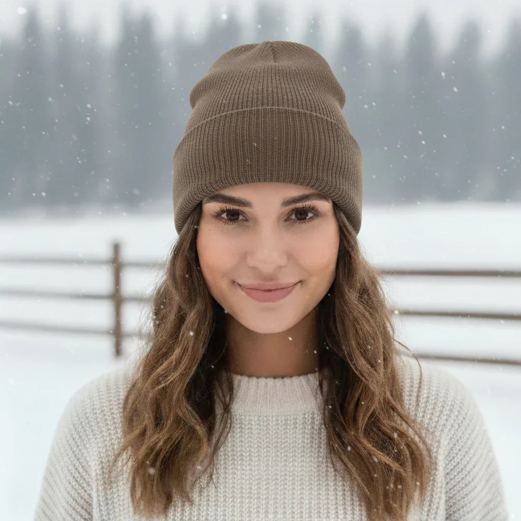 Plain Ribbed Winter Warm Knitted Hat