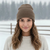 Plain Ribbed Winter Warm Knitted Hat