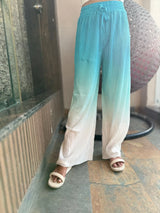 Women Casual Double Color Wide Leg Pants Z-120