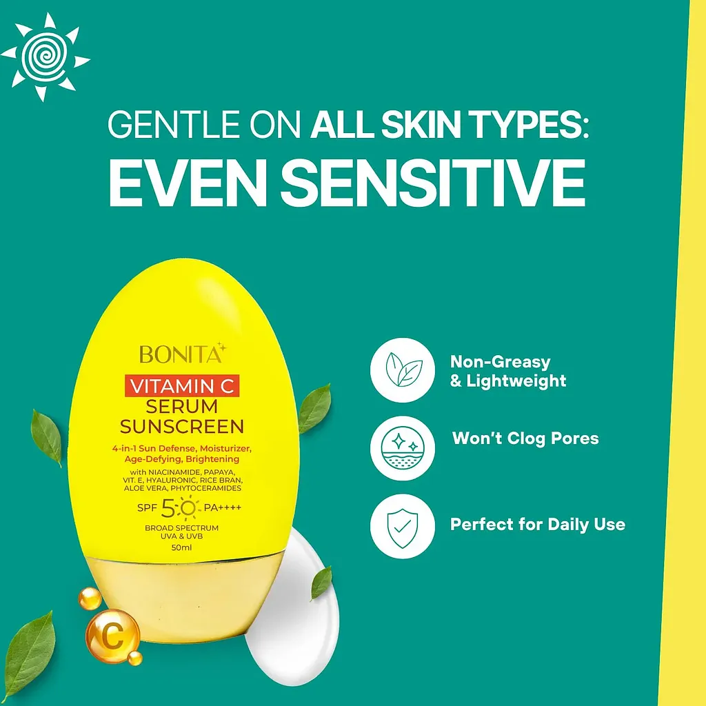 Bonita Vitamin C Serum Sunscreen SPF50 PA++++ - 50ml