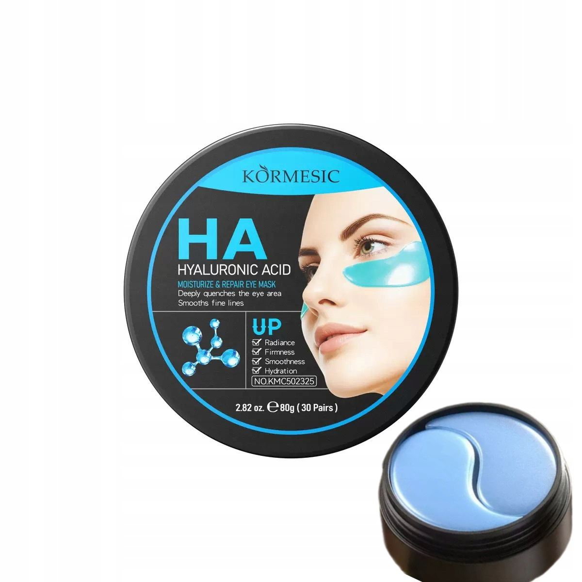 Kormesic Hyaluronic Acid Moisturize & Repair Eye Mask - 80g (30 Pairs)