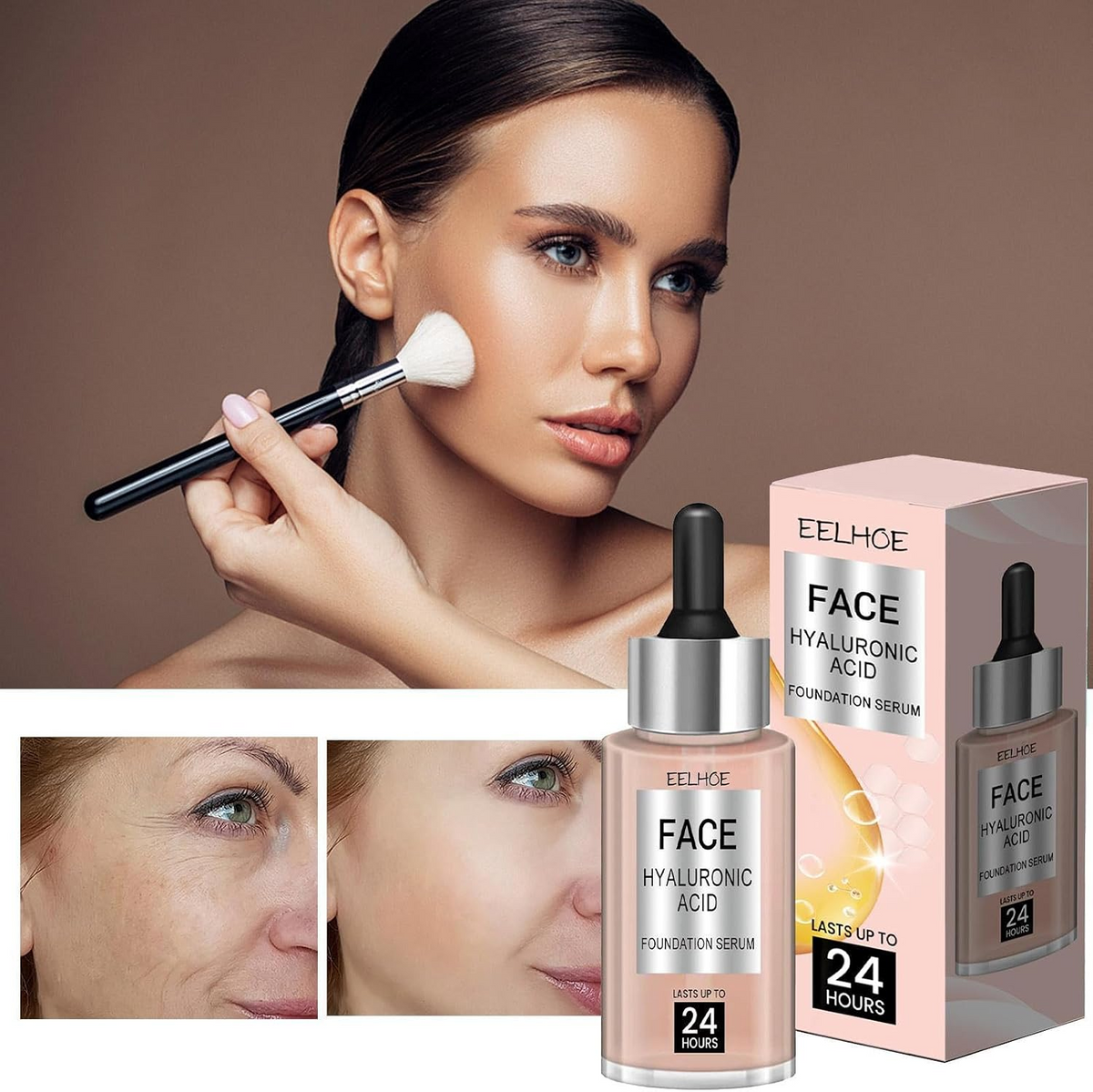 EELHOE Face Hyaluronic Acid Foundation Serum - light color
