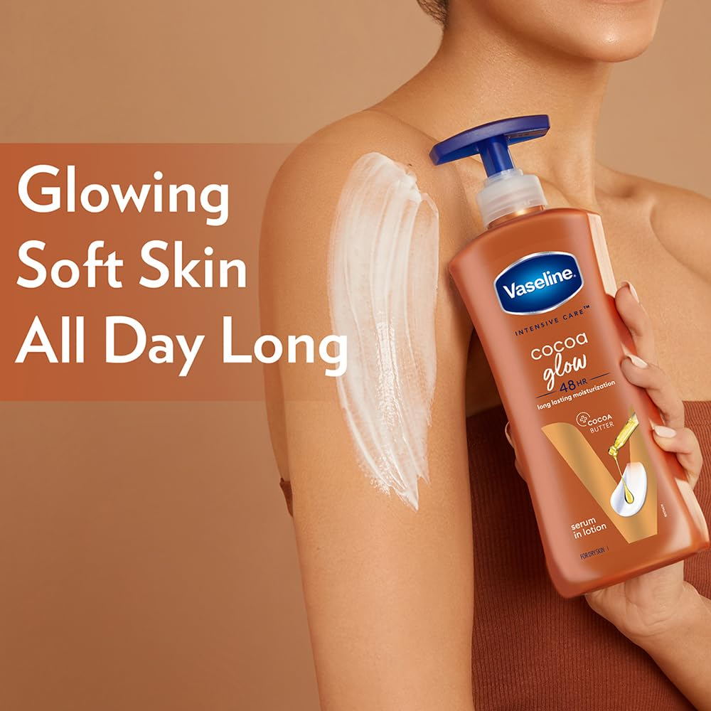 Vaseline Cocoa Glow 48H Serum In Body Lotion - 400ml