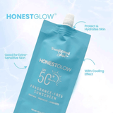 Honest Glow SPF50+ PA+++ Fragrance Free Sunscreen  - 50g