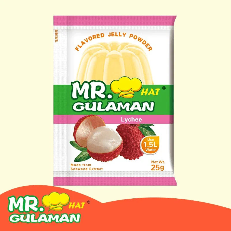 Mr. Hat Gulaman Flavored Lychee 25g (1 Pcs)