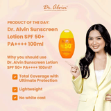 لوشن الوقاية من أشعة الشمس باور صن بروتكت من دكتور ألوين بعامل حماية من أشعة الشمس SPF50+ PA+++ - 100 مل