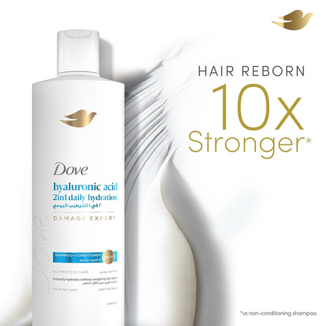 Dove Hyalurnic Acid 2 In 1 Shampoo + Conditioner - 400ml
