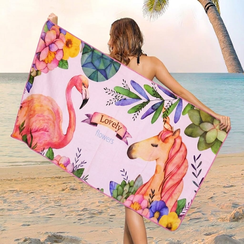 Ultra Soft Lightweight Beach Towel A-6077 (30" × 60")