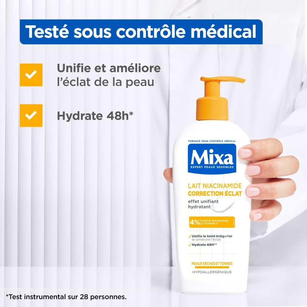 Mixa Niacinamide Radiance Correcting Milk Body Lotion - 250ml