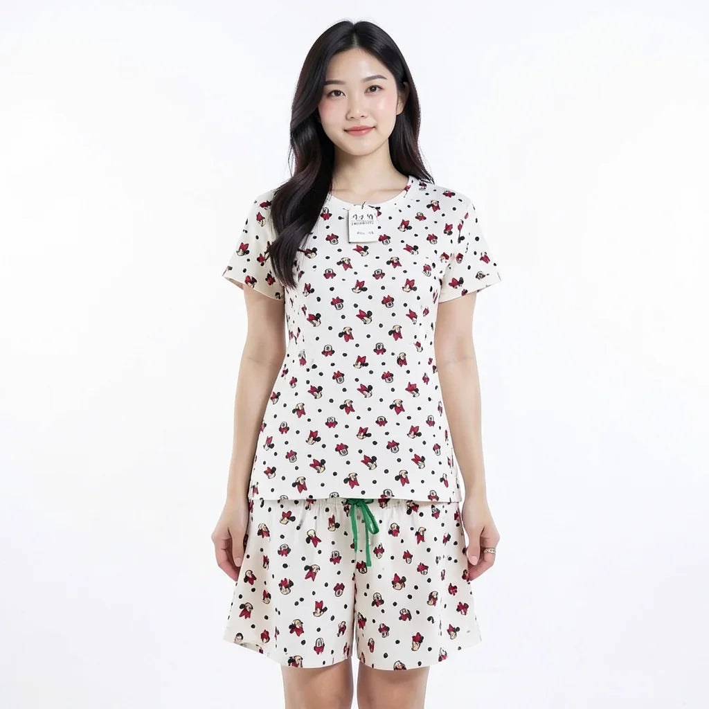 Trendy Cotton T-Shirt & Shorts 2pcs Set #7351