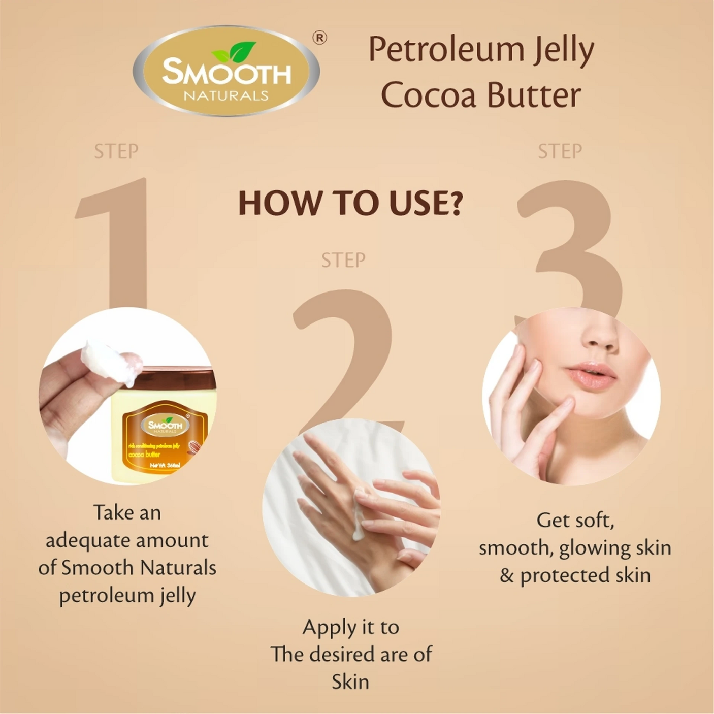 Smooth Cocoa Butter Petroleum Jelly - 368g + 100g