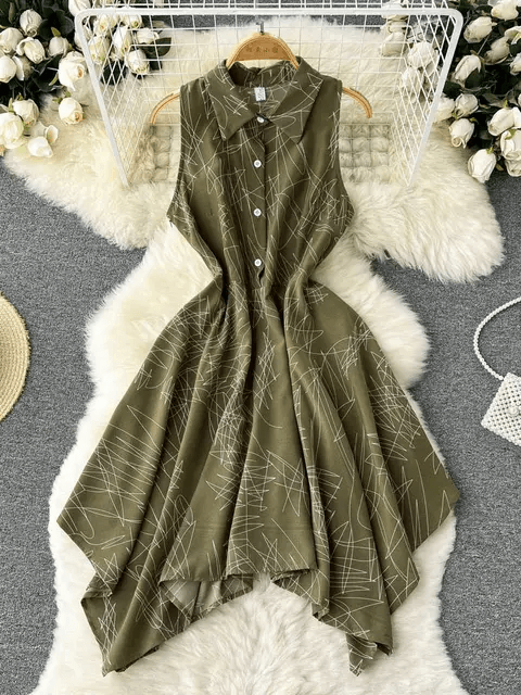 Women Korean Fashion Sleeveless Dress - DOU12