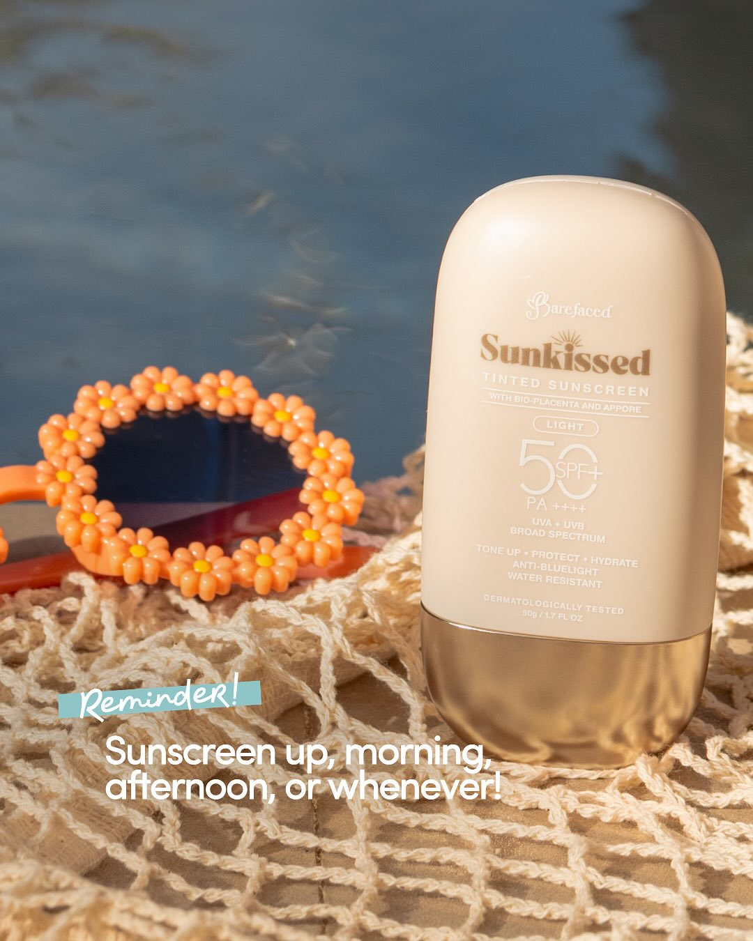 واقي شمس ملون Barefaced Sunkissed بعامل حماية SPF50+ PA+++، سعة 50 جم (درجة فاتحة)